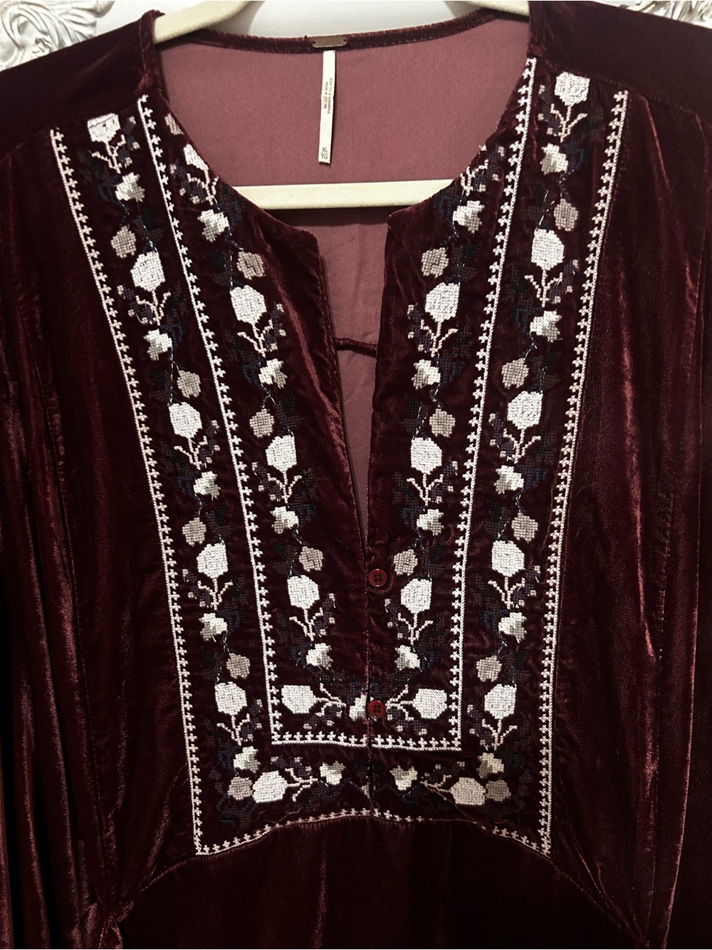 Free people always and forever velvet mini dress XL - Picture 11 of 11
